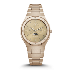 Goldene Herrenuhr Valuchi Watches mit Stahlband Lunar Calendar - Yellow Gold Automatic 40MM