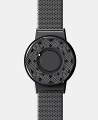 Men's black Eone watch with steel strap Switch Sunflower - Black 40MM