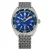 Zilverkleurig herenhorloge van Oceancrawler Watches met stalen band Core Diver - Lapis Lazuli Edition 44MM