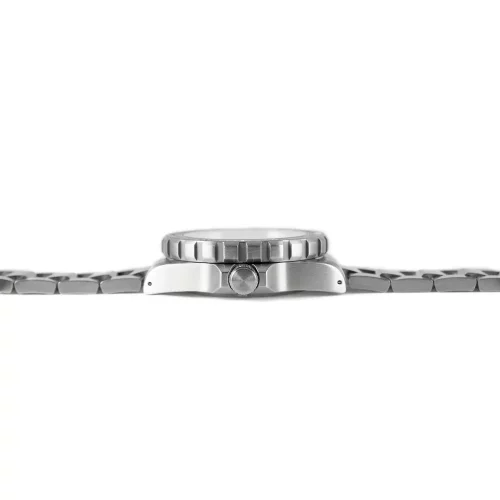 Relógio Marathon Watches prata para homens com pulseira de aço Large Diver's Quartz 41MM