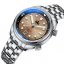 Zilverkleurig herenhorloge van Phoibos Watches met stalen band Eagle Ray 200M - PY039H Sunray Champagne Automatic 41MM