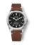 Reloj Nivada Grenchen plata para hombre con correa de cuero Super Antarctic 32026A02 38MM Automatic
