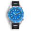 Męski srebrny zegarek Squale dia z gumowym paskiem 1521 Blue Blasted Rubber - Silver 42MM Automatic
