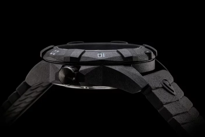Čierne pánske hodinky ProTek Watches s gumovým pásikom Official USMC Series 1011 42MM