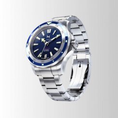 Stříbrné pánské hodinky Fathers s ocelovým páskem Seafarer Steel 40MM Automatic