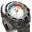 Męski srebrny zegarek NTH Watches ze stalowym paskiem DevilRay No Date - Silver / White Automatic 43MM