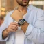Černé pánské hodinky Ralph Christian s gumovým páskem The Vector Sport - Atlantic Pulse 47MM