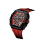 Μαύρο ανδρικό ρολόι Tsar Bomba Watch με ατσάλινο λουράκι TB8204Q - Black / Red 43,5MM