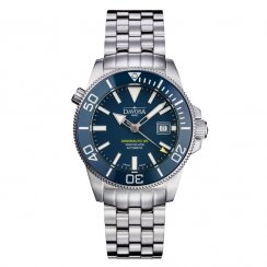 Men's silver Davosa watch with steel strap Argonautic BG - Silver/Blue 43MM Automatic