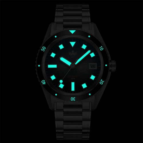 Montre Phoibos Watches pour homme en argent avec bracelet en acier Argo PY052F - Automatic 40,5MM