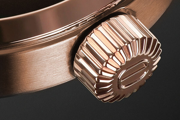 Relógio masculino Epos em ouro com pulseira de couro Passion 3501.132.24.18.25 41MM Automatic