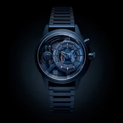 Modré pánské hodinky The Electricianz s ocelovým páskem The Blue Z 45MM