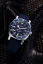 Men's silver Nivada Grenchen watch with rubber strap Depthmaster Blue 14129A24 39MM Automatic