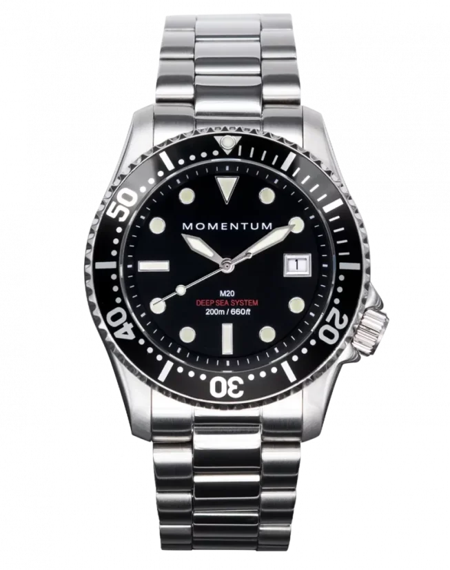 Men's silver Momentum Watch with steel strap M20 DSS Diver 42MM