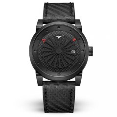 Men's black Zinvo Watches watch with genuine leather belt Blade Venom - Black 44MM