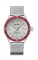Stříbrné pánské hodinky Delma s ocelovým páskem Cayman Silver / Red 42MM Automatic