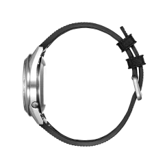 Men's silver Praesidus watch with rubber strap Rec Spec - OG Sunray Tropic Rubber 38MM Automatic