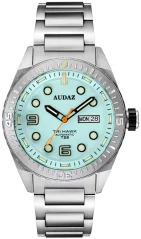 Relógio Audaz Watches de prata para homem com pulseira de aço Tri Hawk ADZ-4010-02 - Automatic 43MM