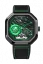 Čierne pánske hodinky Agelocer Watches s gumovým pásikom Volcano Series Black / Green 44.5MM Automatic