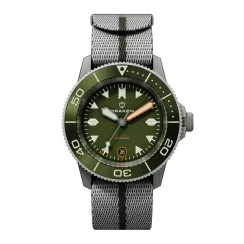 Relógio Draken de prata para homem com pulseira de aço Tugela – Double Drab 42MM