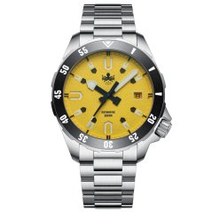 Montre Phoibos Watches pour homme en argent avec bracelet en acier Apollo PY056F - Automatic 39MM