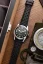Stříbrné pánské hodinky Nivada Grenchen s koženým páskem Super Antarctic 3.6.9 Black No Vintage Effect 32039A14 38MM Automatic