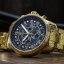 Men's gold Louis XVI watch with steel strap Palais Royale 1018 - Gold 43MM