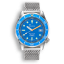 Stříbrné pánské hodinky Squale s ocelovým páskem 1521 Ocean Mesh - Silver 42MM Automatic