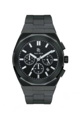 Orologio da uomo Paul Rich nero con cinturino in acciaio Motorsport - Black Steel 45MM
