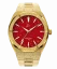 Goldene Herrenuhr Paul Rich mit Stahlband Frosted Star Dust - Gold Red 42MM