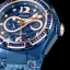 Men's blue Nsquare Watch with leather strap SnakeQueen Blue 46MM Automatic