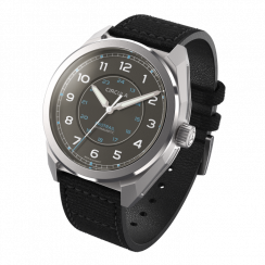 Relógio Circula Watches prata para homens com pulseira de couro ProTrail - Grau 40MM Automatic