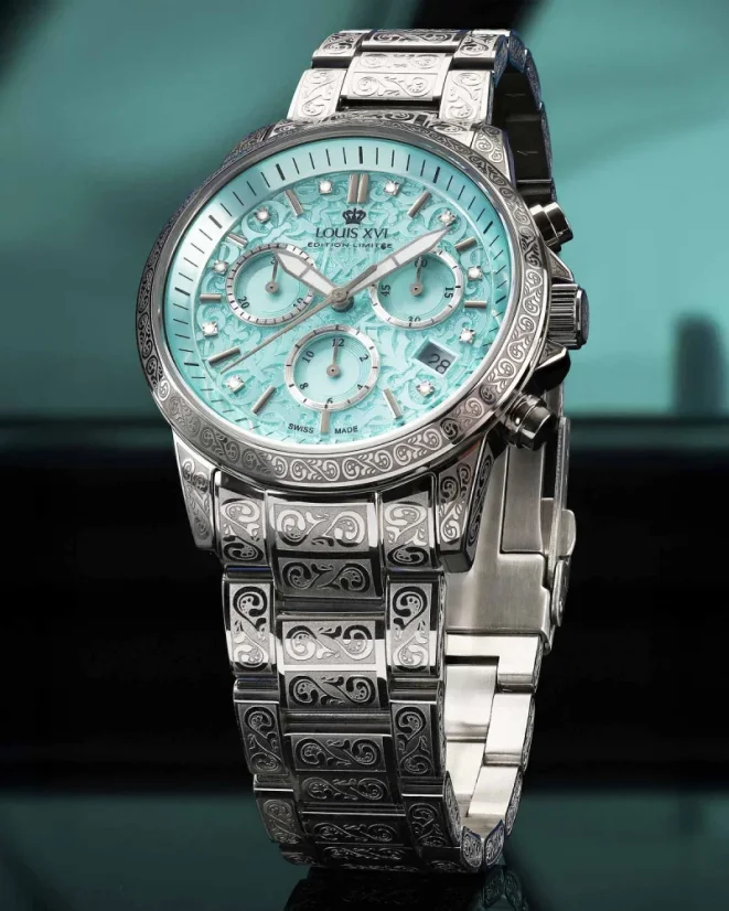 Women's silver Louis XVI watch with steel strap Palais Royale Woman With Diamond 6025 - Silver 38MM