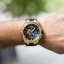 Zlaté pánské hodinky Ralph Christian s gumovým páskem The Apex Chrono - Luxe Black 46MM