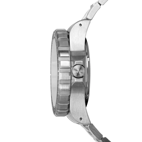 Herrenuhr aus Silber Marathon Watches mit Stahlband Jumbo Day/Date Automatic 46MM