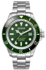 Relógio Audaz Watches de prata para homem com pulseira de aço Abyss Diver ADZ-3010-08 - Automatic 44MM