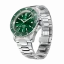 Zilver herenhorloge van Venezianico met stalen band Nereide 3321501C Green 42MM Automatic