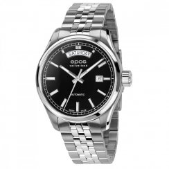 Stříbrné pánské hodinky Epos s ocelovým páskem Passion 3501.142.20.95.30 41MM Automatic