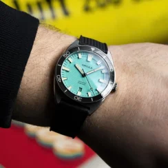Reloj Circula Watches plata para hombre con banda de goma AquaSport II Türkis - Blue 40MM Automatic