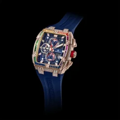 Men's gold Ralph Christian watch with a rubber band The Polaris Chrono Ice - Celestial Nova 42,5MM