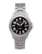 Herrenuhr aus Silber Momentum Watches mit Stahlband Atlas Eclipse Solar Black 38MM