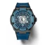 Czarny zegarek męski Nsquare ze gumowym paskiem FIVE ELEMENTS Black / Blue 46MM Automatic