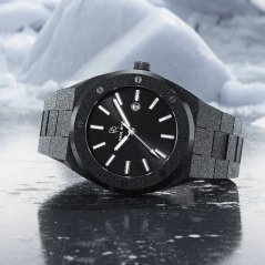 Men's black Paul Rich watch with steel strap Signature Frosted Barons Black 45MM