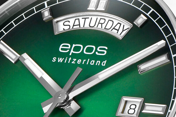 Srebrny męski zegarek Epos ze stalowym paskiem Passion 3501.142.20.93.30 41MM Automatic