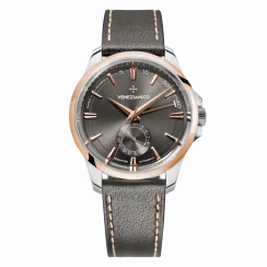 Strieborné pánske hodinky Venezianico s kozeným pásom Redentore Riserva di Carica 1321505 40MM