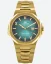 Montre Louis XVI pour homme de couleur or avec bracelet en acier Renaissance 1601 - Gold Green 40MM