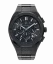 Čierne pánske hodinky Paul Rich s oceľovým pásikom Frosted Motorsport - Black / Blue 45MM Limited edition