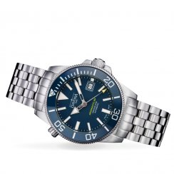 Muški srebrni sat Davosa s čeličnim remenom Argonautic BG - Silver/Blue 43MM Automatic