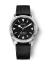 Reloj Nivada Grenchen plata para hombre con banda de goma Super Antarctic 32025A01 38MM Automatic