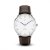 Stříbrné pánské hodinky About Vintage s páskem z pravé kůže Vintage Steel / White 1969 41MM